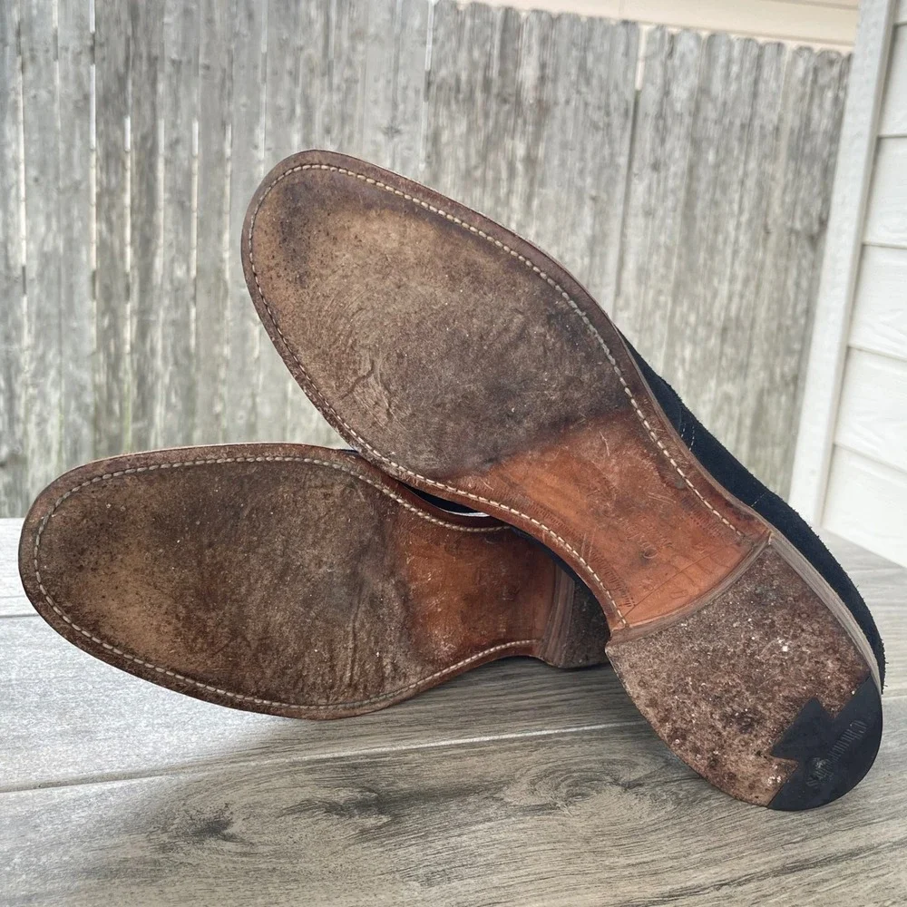 Church's Sahara L Chukka Boots Men 7 UK 6 EU 39 Black Suede Desert England Shoes